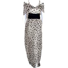 Christian Dior Haute Couture Polka Dot Chiffon Gown, Betsy Bloomingdale 1980 2