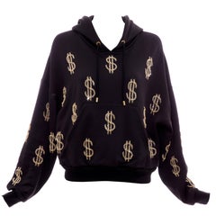 Moschino Couture Hoodie With Chain-Link Dollar Sign Appliques