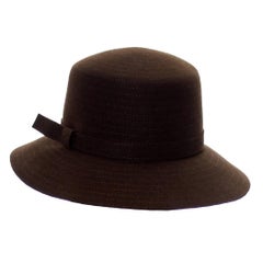 Givenchy Nouvelle Boutique Vintage 1970s Brown Fur Felt Hat 