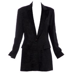 Salvatore Ferragamo Black Flecked Velvet Blazer, Circa: 1990
s