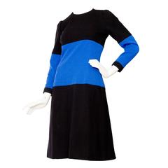 1960s Givenchy Haute Couture Graphic Wool Dress 2
