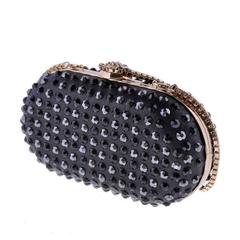 New VERSACE Black Crystal Embellished Clutch 8