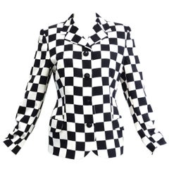 Gianni Versace Couture Silk Checkered Jacket, 1994