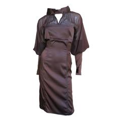 2004 Tom Ford for Gucci Chocolate Silk Dress