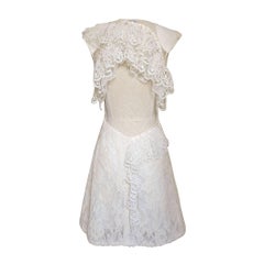Nina Ricci Ethereal Lace Cutout Back Dress