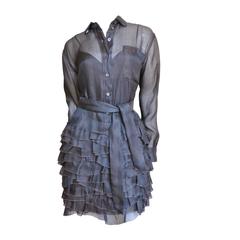 Fabulous Moschino Silk Ruffle Skirt Dress 1