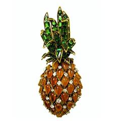Rare Huge Vintage Iradj Moini Pineapple Pin