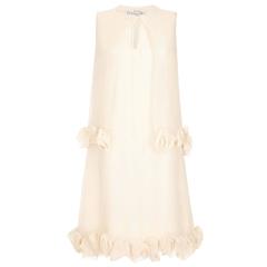 1960s Christian Dior Demi Couture Ivory Organza Dress & Jacket 11