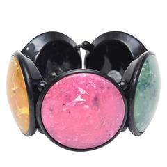 French Resin Five Disk Bracelet 2