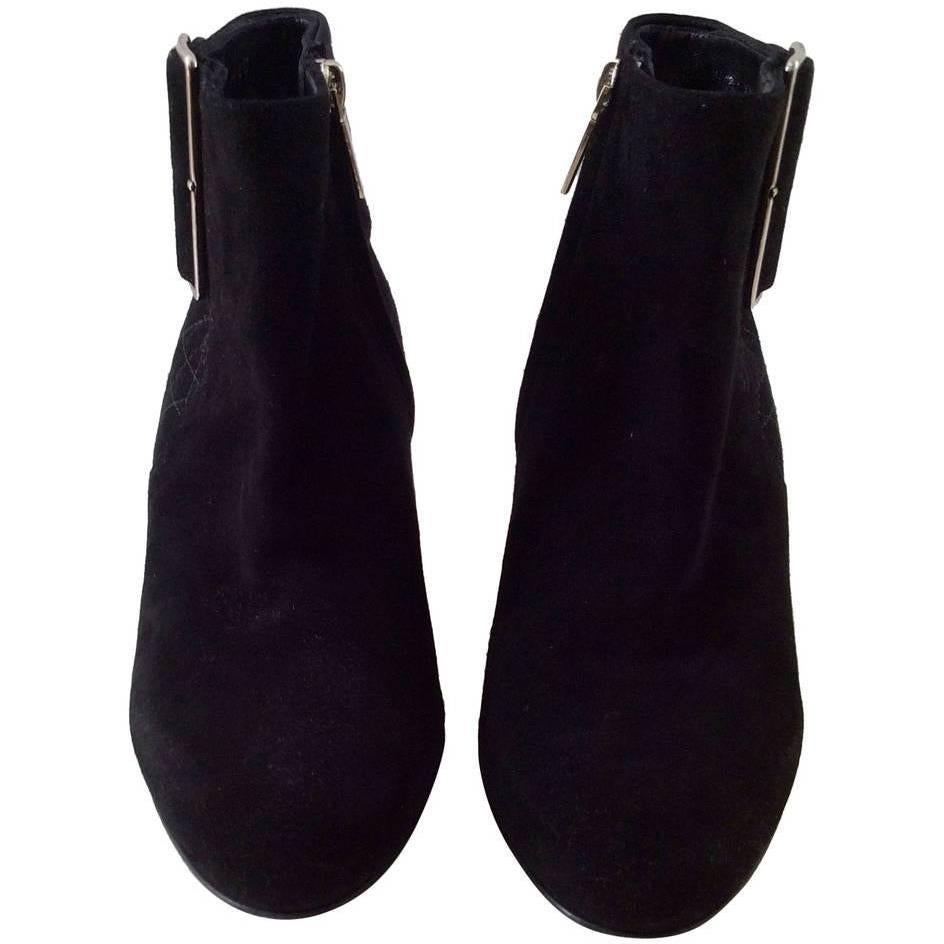 Black Christian Dior Ankle Boots - Size 7 For Sale