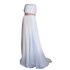 Gorgeous Nina Ricci Blush Silk Gown Wiith Detailed Bodice 5