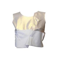 Comme des Garçons Gold and White Deconstructed Top