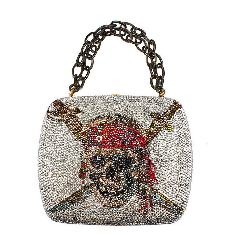 Judith Leiber Pirates of the Caribbean Dead Man's Chest Crystal Clutch For Sale