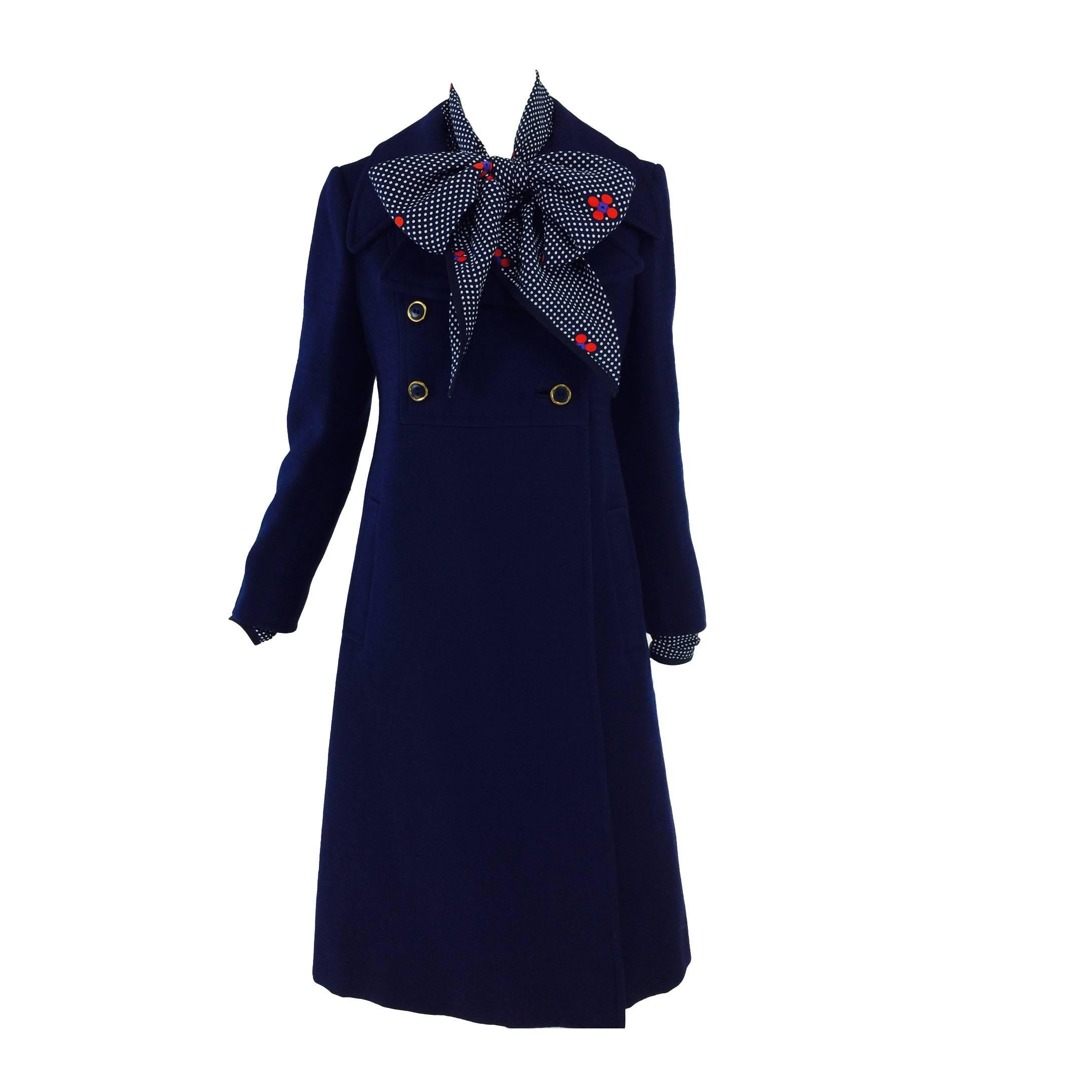 Geoffrey Beene flower check dress & coat ensemble 1960s