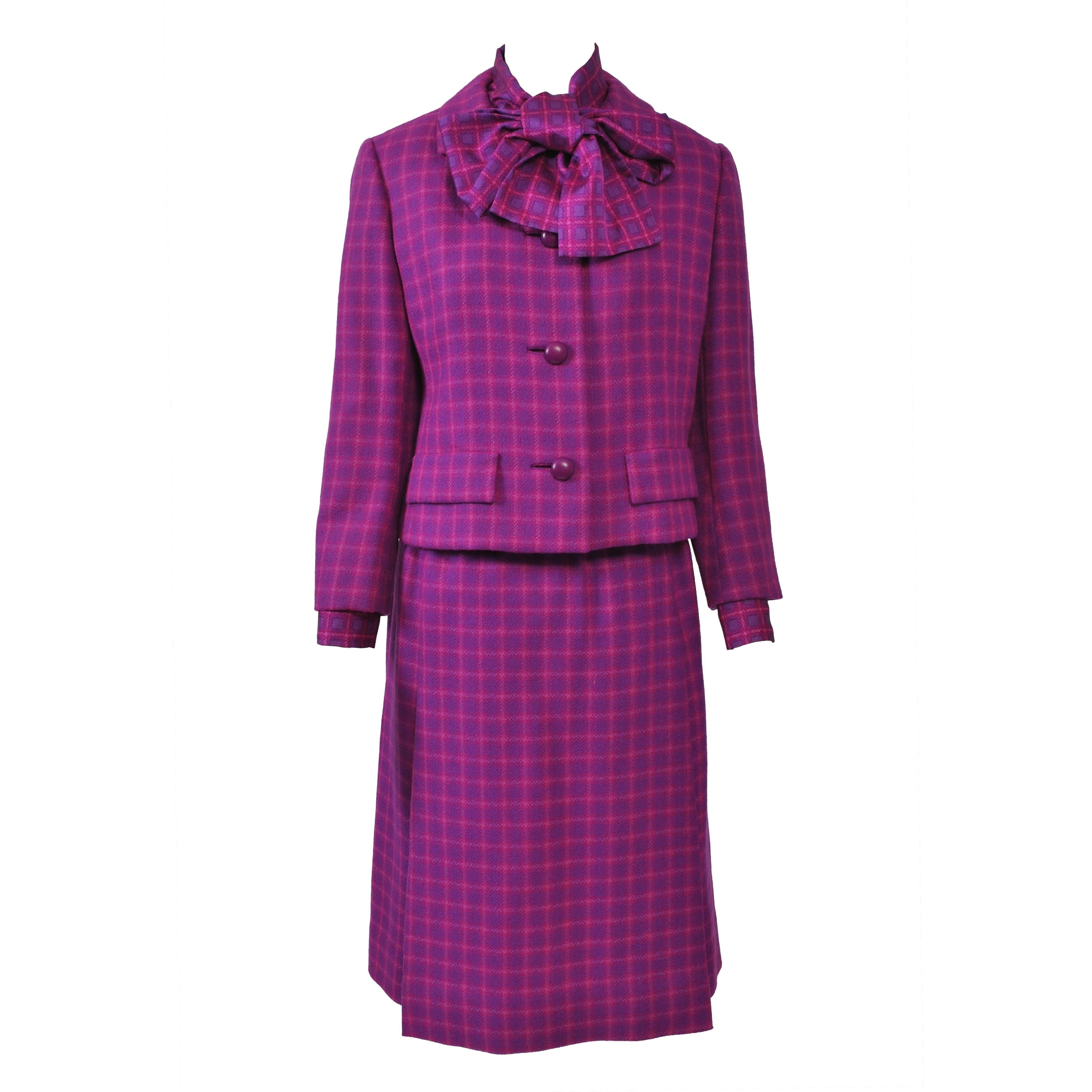 Christian Dior NY Fuchsia Suit