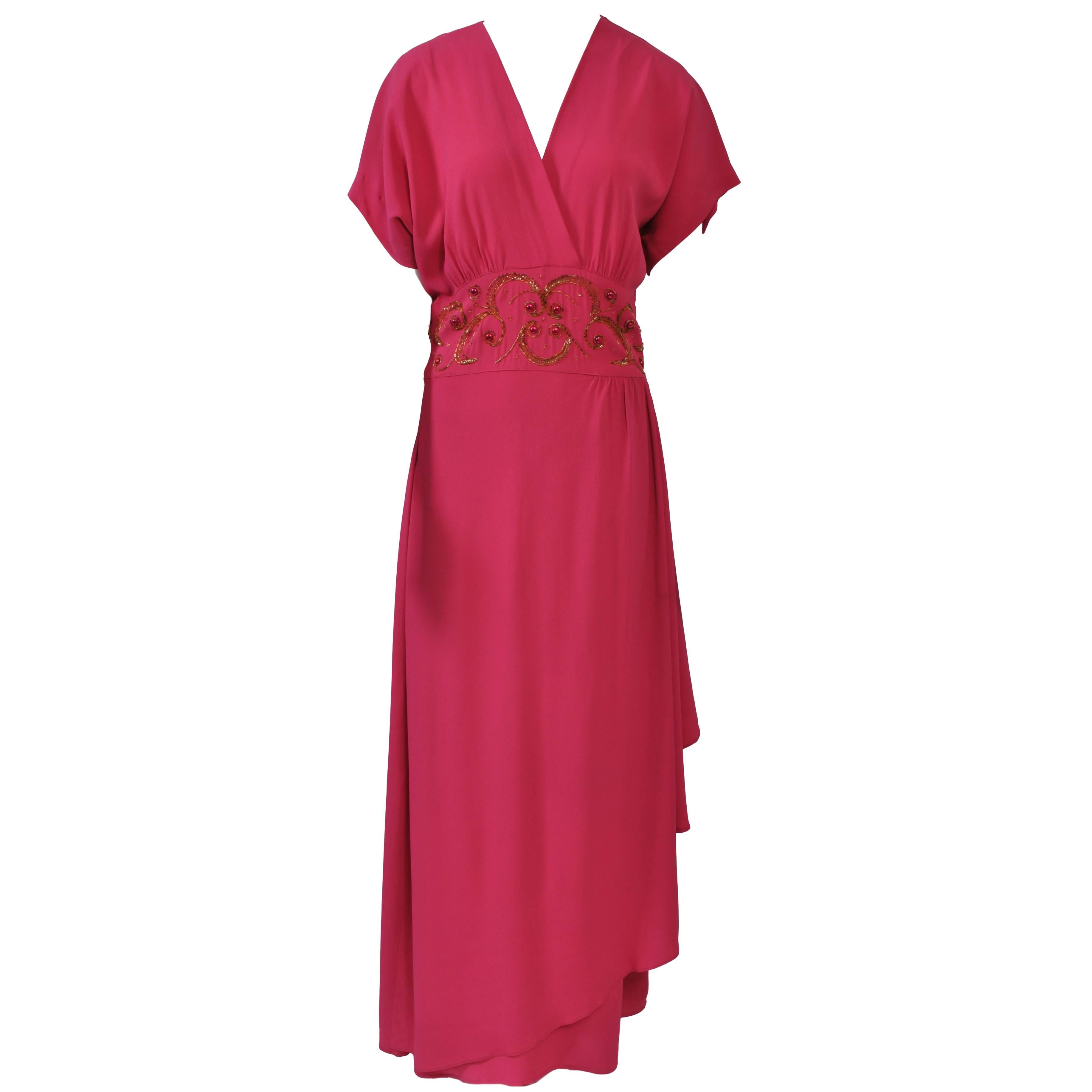 Emma Domb Rose 1940s Gown For Sale at 1stDibs