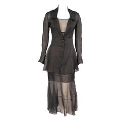 Chanel Haute Couture Sheer & Sexy Silk Dress & Jacket 6