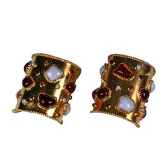 YSL Haute Couture Gripoix Cuffs 4