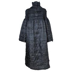 Issey Miyake Metallic Green Crinkle Dress