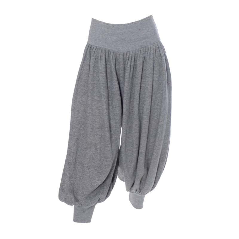 1981 Norma Kamali Vintage Sweatpants Gray Harem Knickers Pants ...