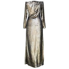 Yves Saint Laurent Vintage " Divine Gold Long Dress " 2