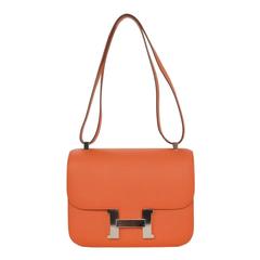Hermes Constance Bag 24 Orange Epsom Palladium Hardware – labelluxe