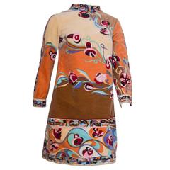 Emilio Pucci Velvet Floral Print Mini Dress 9