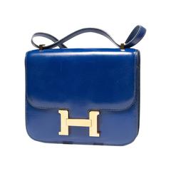 Hermès Constance  Divine Blue  Leather  bag