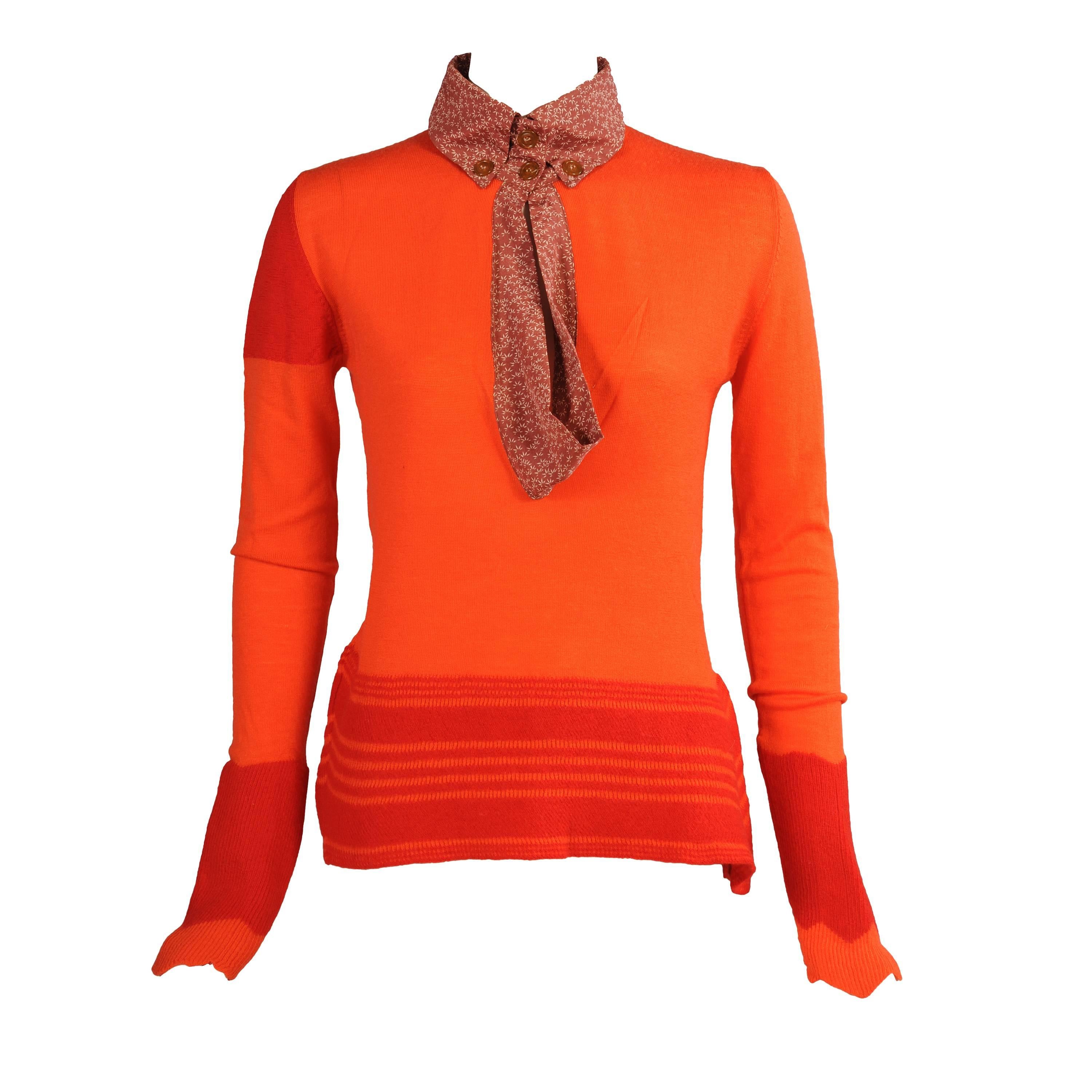 Vivienne Westwood Orange & Red Sweater, Never Worn