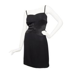 Vintage 90s Sonia Rykiel Little Black Wool Dress