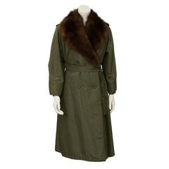 1980 Autumn/Winter Christian Dior Haute Couture Mink Trim Trench 10