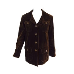 Bill Blass chocolate brown corduroy country jacket early 1970s