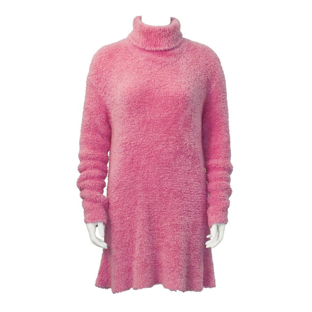 1990's Isaac Mizrahi Pink Long Turtleneck Tunic