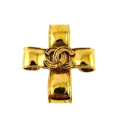 Chanel Vintage Cross Brooch Pendant