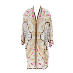 Birjand Gunit Beaded Retro Evening Coat 1980s Flapper 1920s Style One Size