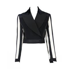 Gaultier Black & White Stripe Sleeve Jacket