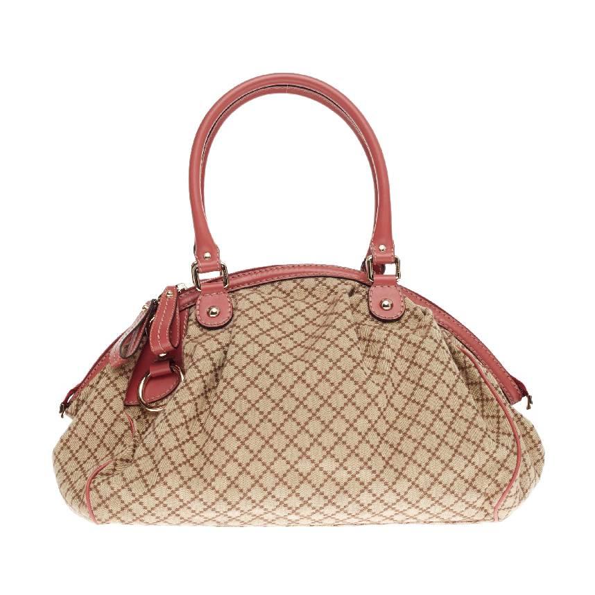Gucci Sukey Boston Diamante Canvas
