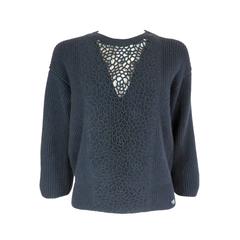 CHANEL PARIS Embroidered Camellia cashmere sweater