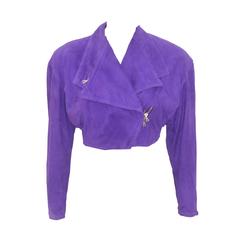 Gianni Versace Suede Cropped Jacket 1990