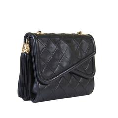  RARE Chanel Vintage Double Flap Black Quilted Shoulder  Bag - Pristine!