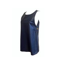 Important Bonnie Cashin for Sills Mod Navy Leather Tunic 1960s