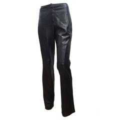 1990s Gucci Iconic Must Have black leather trousers by Tom Ford 5