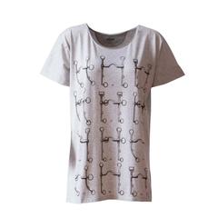 HERMES T-Shirt 38 MORS DE SELLE JERSEY CHINE  GREY 2015.