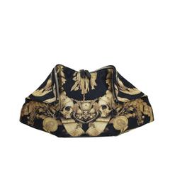 Rare Alexander McQueen Black & Gold Gibbons Print de Manta Clutch Bag c. 2010 1