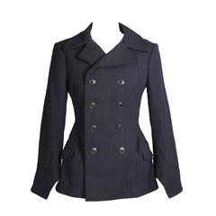 Vintage Junya Watanabe Navy Blue Wool Jacket, Never Worn