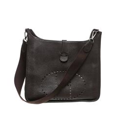 Hermes Cafe Leather Evelyne Shoulder Handbag