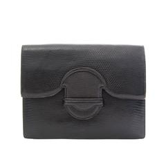 Hermès Lizard Envelope Clutch