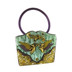 Helene Angeli Museum Quality Vintage Couture Baroque Angel Handbag