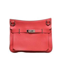 Hermes Pink Togo Leather Jypsiere 34cm Messenger Handbag SHW