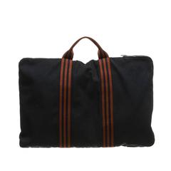 Hermes Blue and Red Canvas Portfolio and Laptop Case